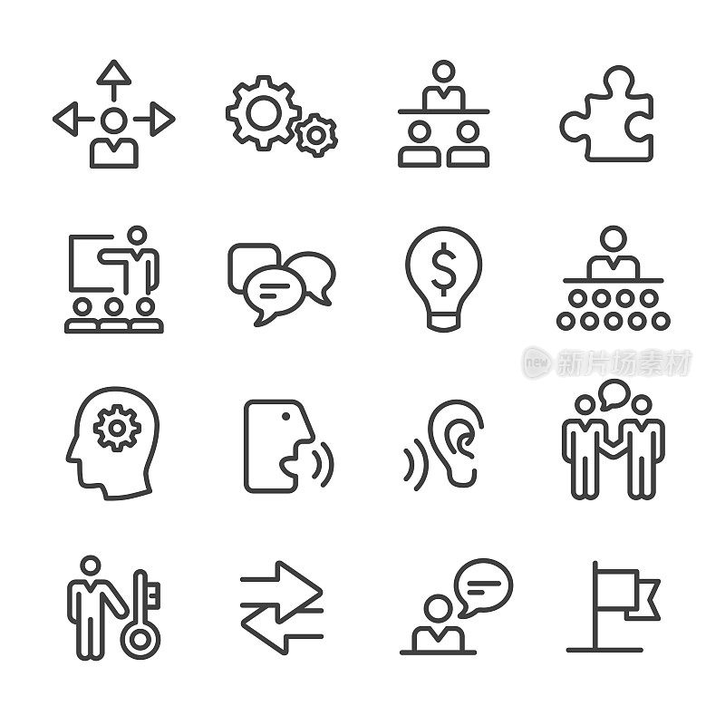 Business Consulting Icon Set - Line Series